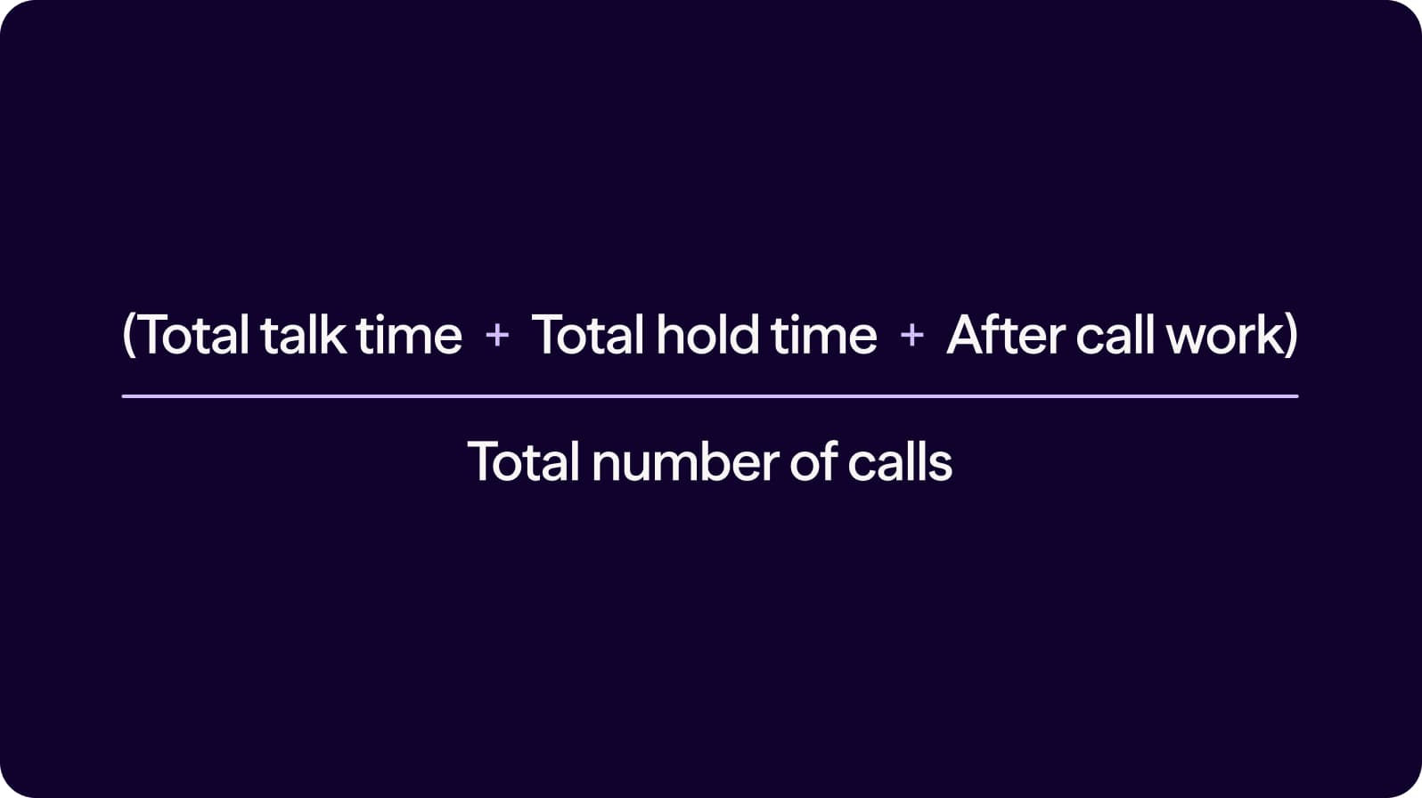 Average handle time formula